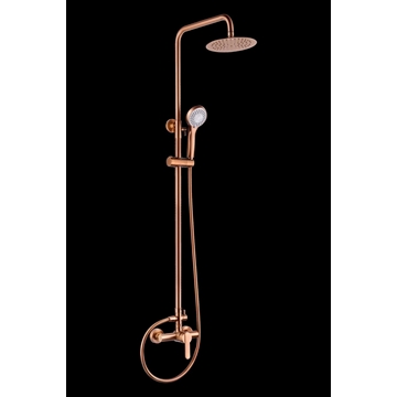 Barra de ducha monomando serie ROMA acabado oro rosa cepillado - Imagen 1