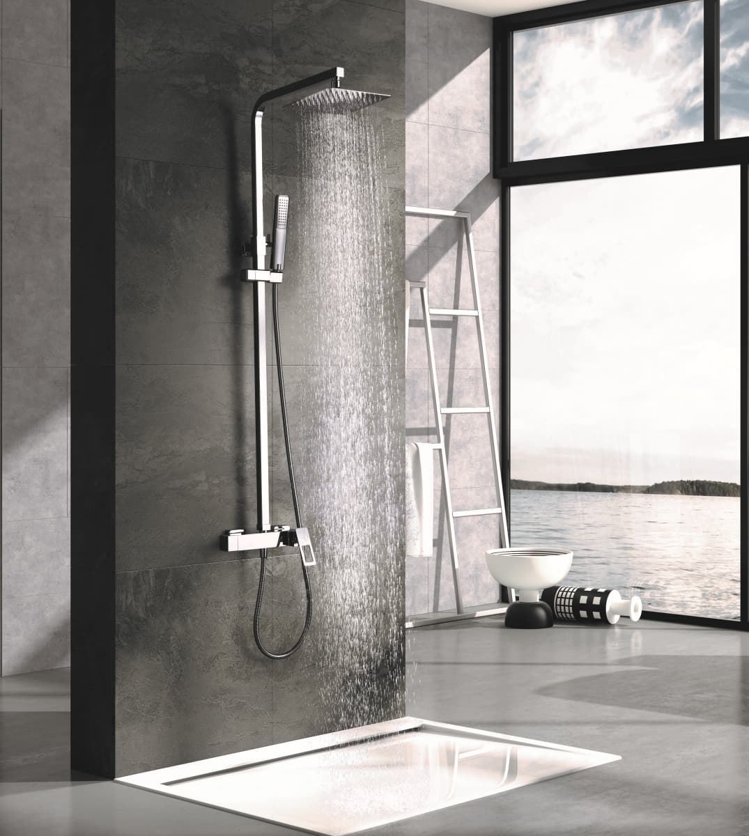 Barra de ducha monomando serie SUECIA acabado cromo - Imagen 1