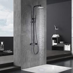 Barra de ducha monomando serie SUECIA acabado negro mate - Imagen 1