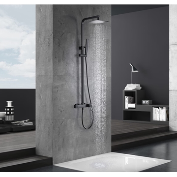 Barra de ducha monomando serie SUECIA acabado negro mate - Imagen 1