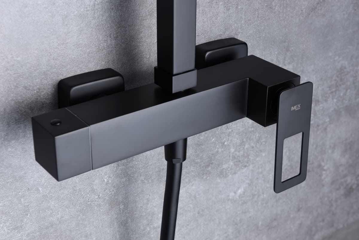 Barra de ducha monomando serie SUECIA acabado negro mate - Imagen 4