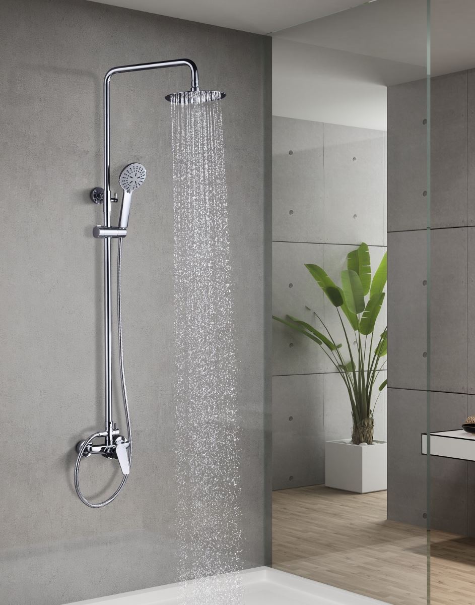 Barra de ducha monomando serie TEIDE acabado cromo - Imagen 1