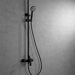 Barra de ducha monomando serie URAL acabado negro mate - Imagen 1