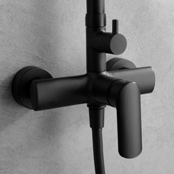 Barra de ducha monomando serie URAL acabado negro mate - Imagen 2