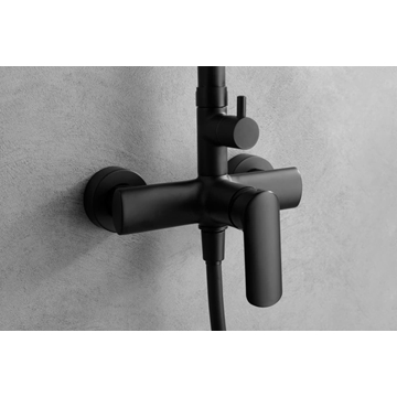 Barra de ducha monomando serie URAL acabado negro mate - Imagen 2