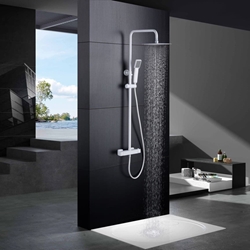 Barra de ducha Termostática serie ART acabado blanco mate - Imagen 1