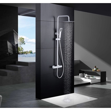 Barra de ducha Termostática serie ART acabado blanco mate - Imagen 1