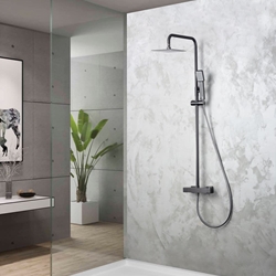 Barra de ducha Termostática serie ART acabado negro gun metal - Imagen 1