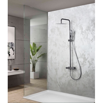 Barra de ducha Termostática serie ART acabado negro gun metal - Imagen 1