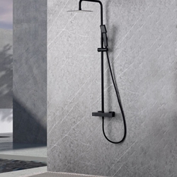 Barra de ducha Termostática serie ART acabado negro mate - Imagen 1