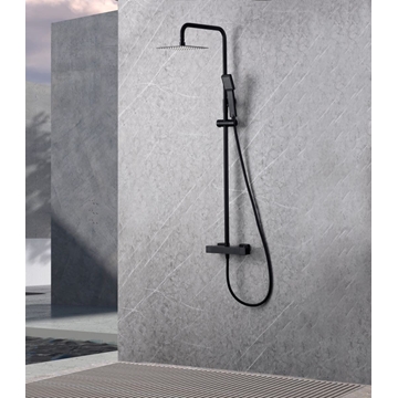 Barra de ducha Termostática serie ART acabado negro mate - Imagen 1