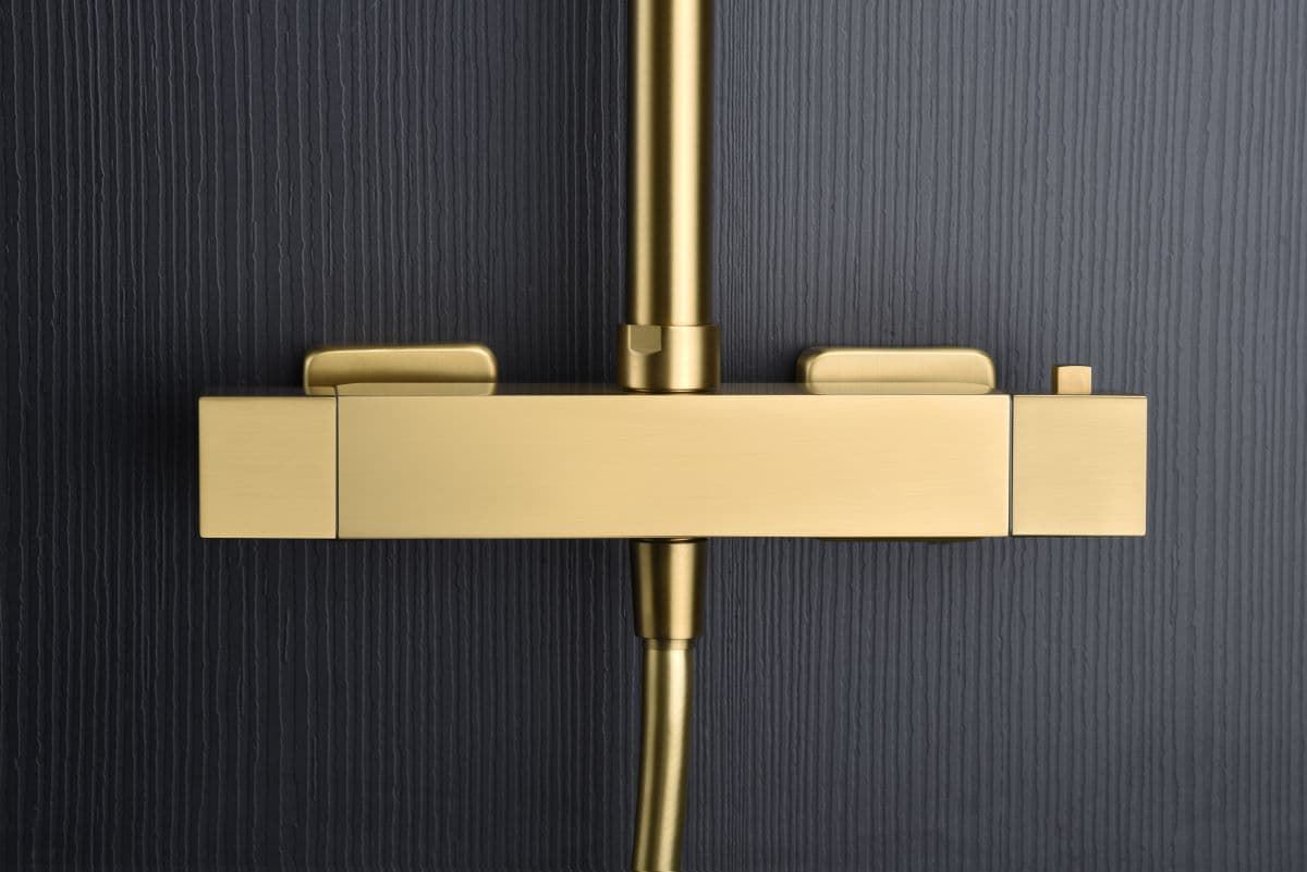 Barra de ducha Termostática serie ART acabado oro cepillado - Imagen 4