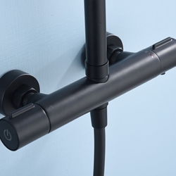 Barra de ducha termostatica serie ECO-KENT acabado negro mate - Imagen 2