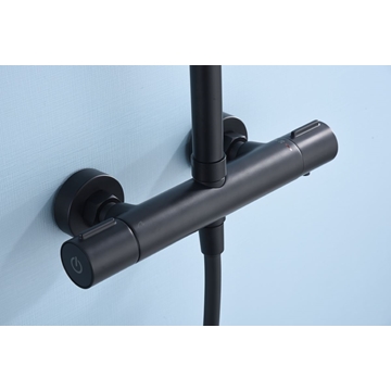 Barra de ducha termostatica serie ECO-KENT acabado negro mate - Imagen 2