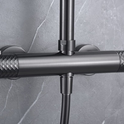 Barra de ducha termostatica serie GENOVA acabado black gun metal - Imagen 2