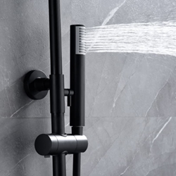 Barra de ducha termostatica serie GENOVA acabado negro mate - Imagen 2