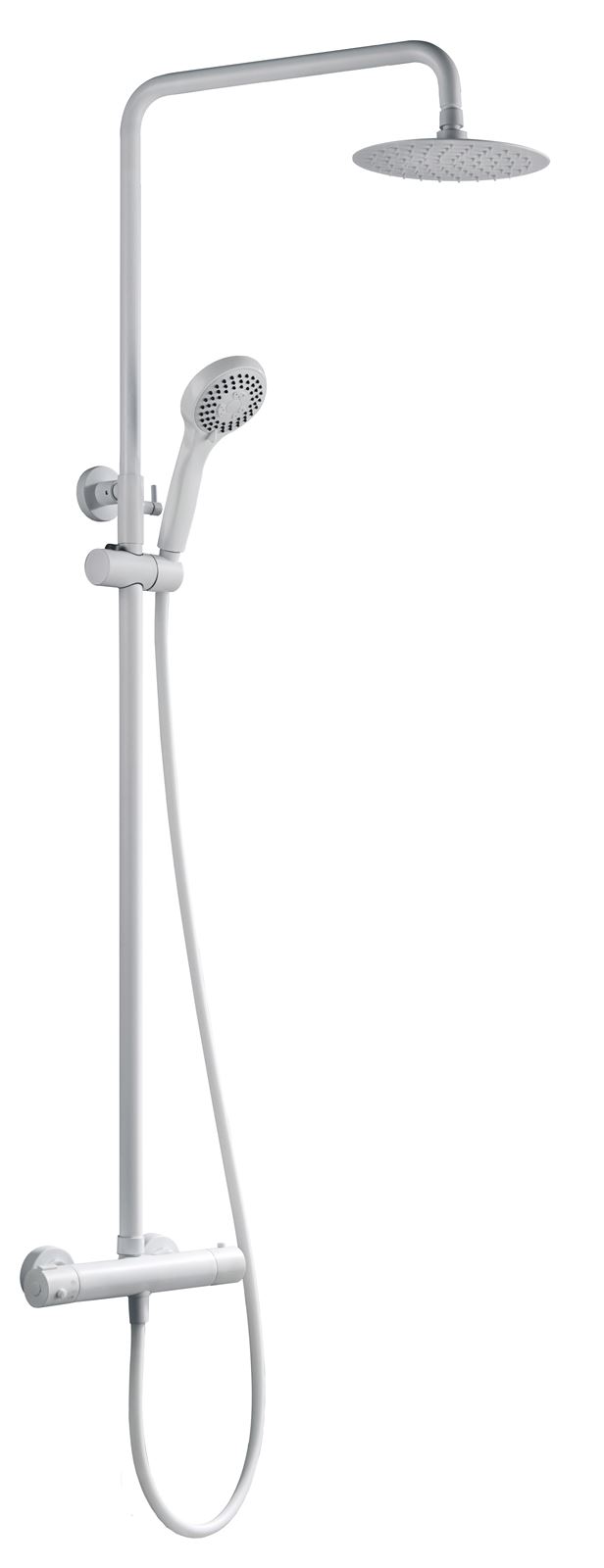 Barra de ducha termostatica serie KENT acabado blanco mate - Imagen 2