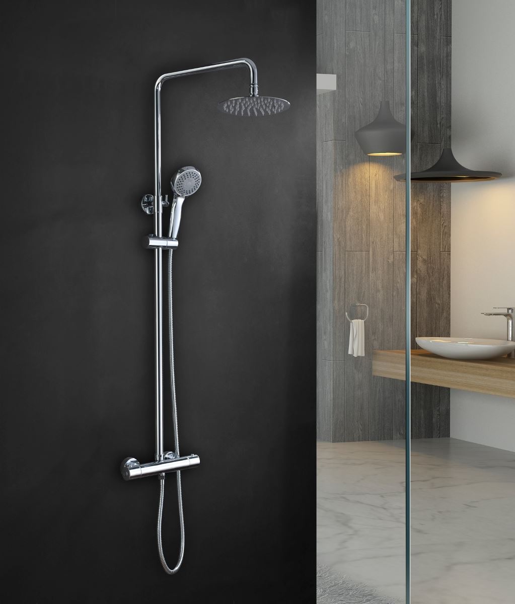 Barra de ducha termostatica serie KENT acabado cromo - Imagen 2