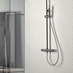 Barra de ducha Termostática serie LINE acabado black gun metal - Imagen 1