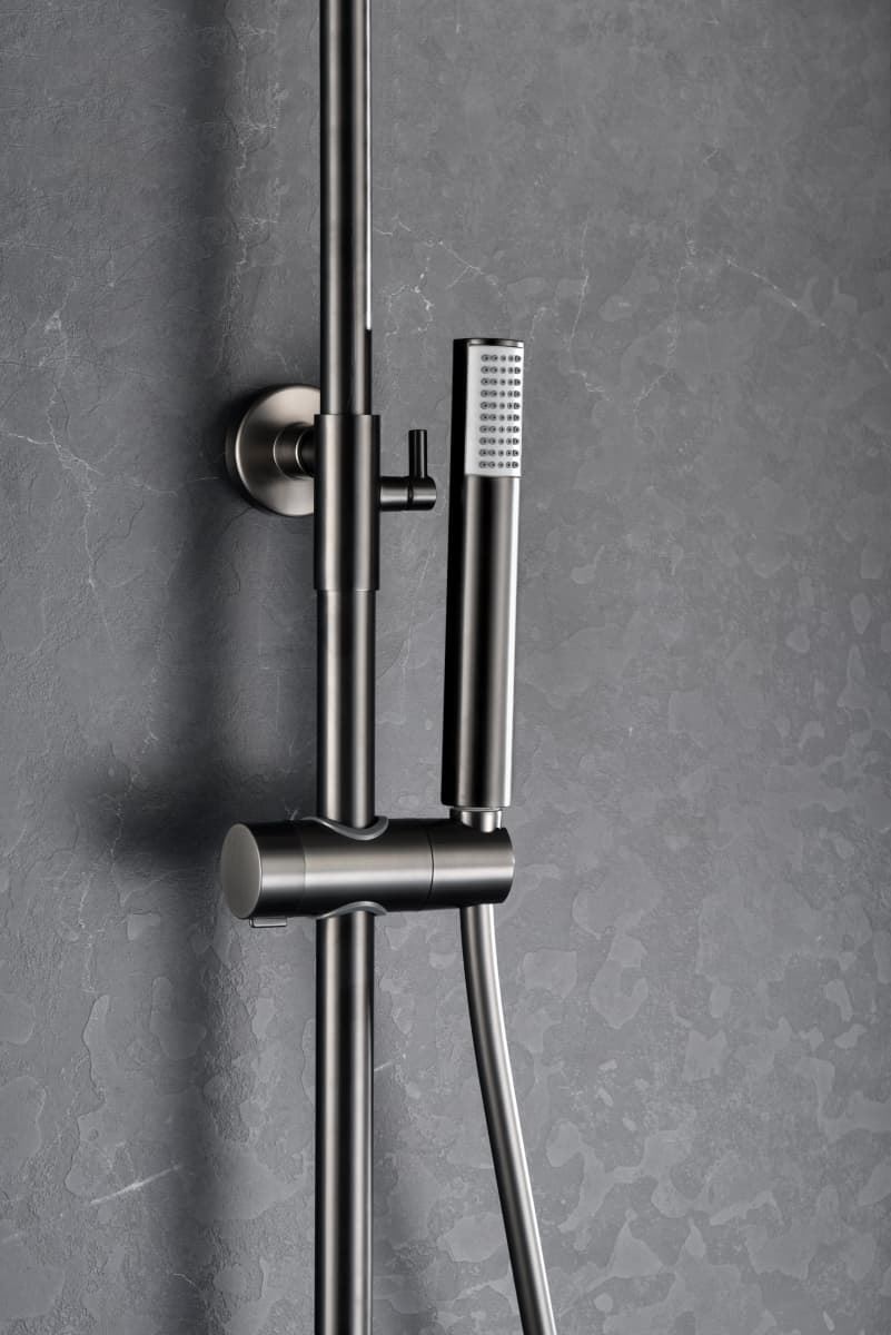 Barra de ducha termostatica serie MONZA acabado black gun metal - Imagen 4