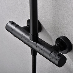 Barra de ducha Termostática serie MONZA acabado negro gun metal - Imagen 2