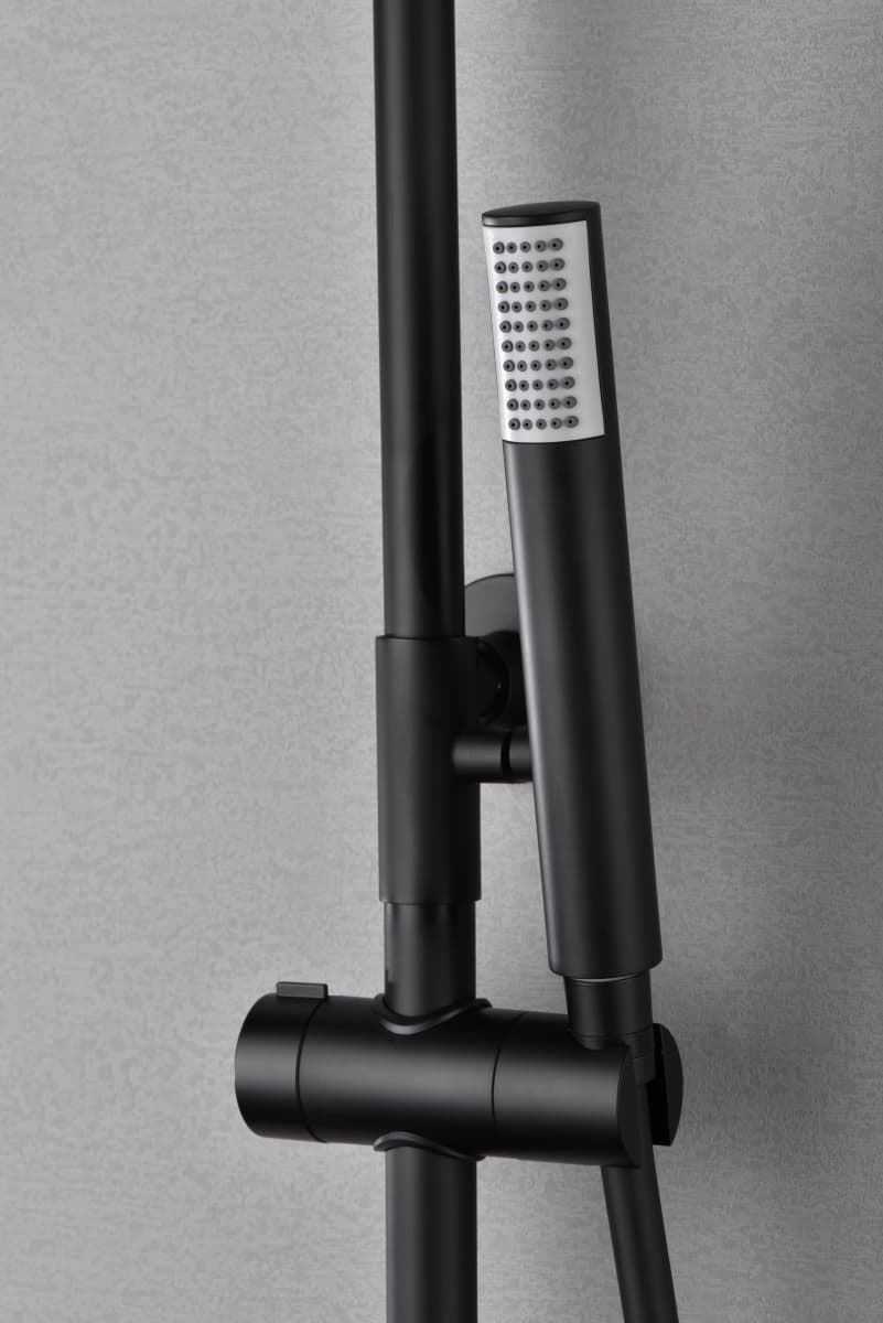 Barra de ducha termostatica serie MONZA acabado negro mate - Imagen 4
