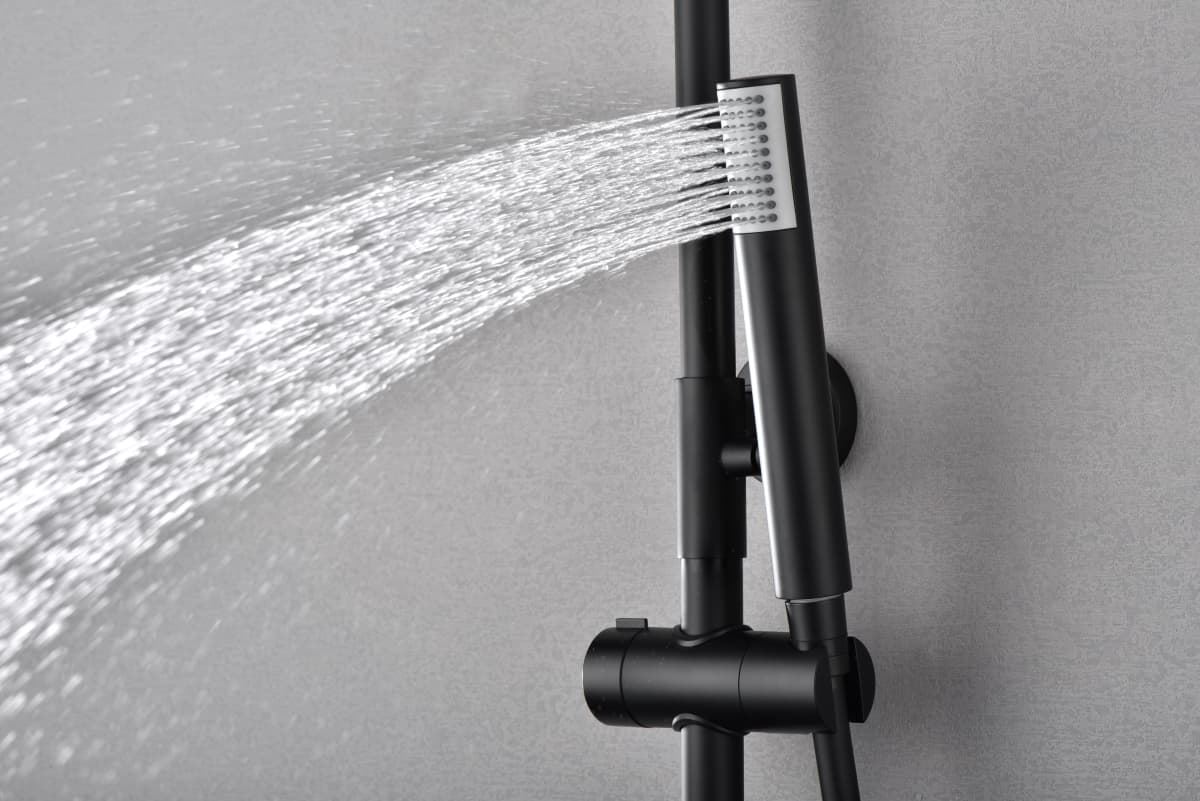 Barra de ducha termostatica serie MONZA acabado negro mate - Imagen 5