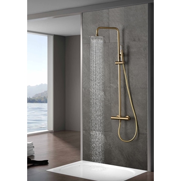 Barra de ducha termostatica serie MONZA acabado oro cepillado - Imagen 1