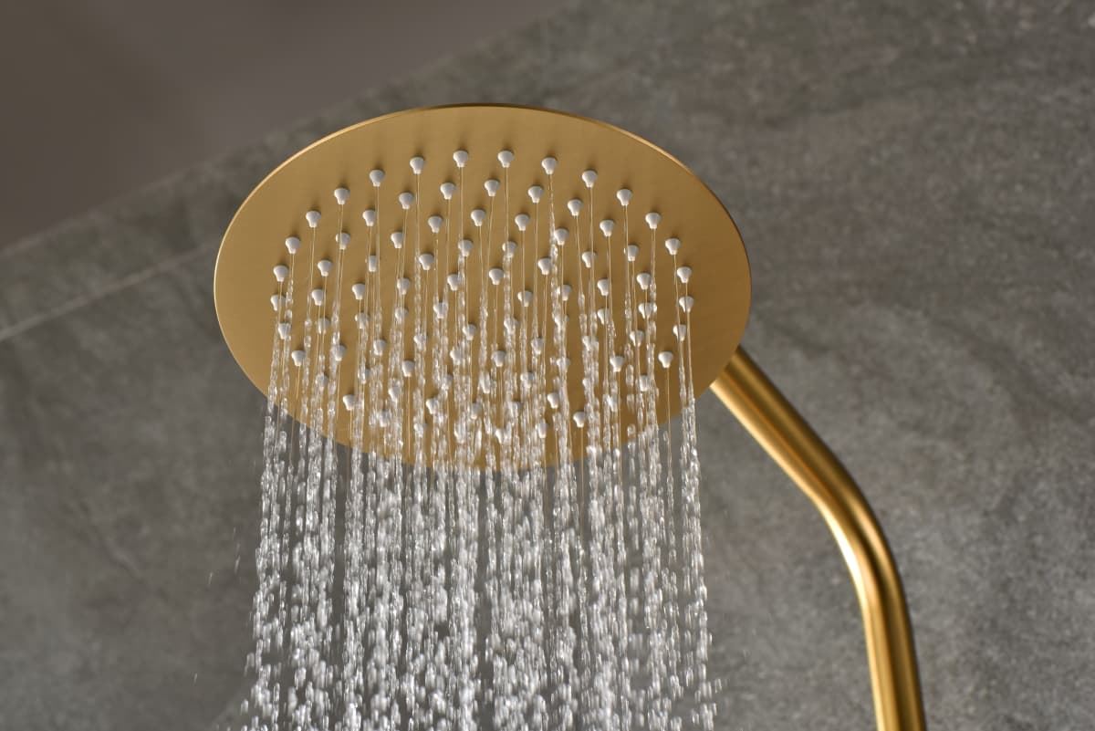 Barra de ducha termostatica serie MONZA acabado oro cepillado - Imagen 3