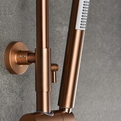 Barra de ducha termostatica serie MONZA acabado oro rosa cepillado - Imagen 2