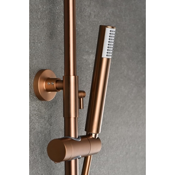 Barra de ducha termostatica serie MONZA acabado oro rosa cepillado - Imagen 2