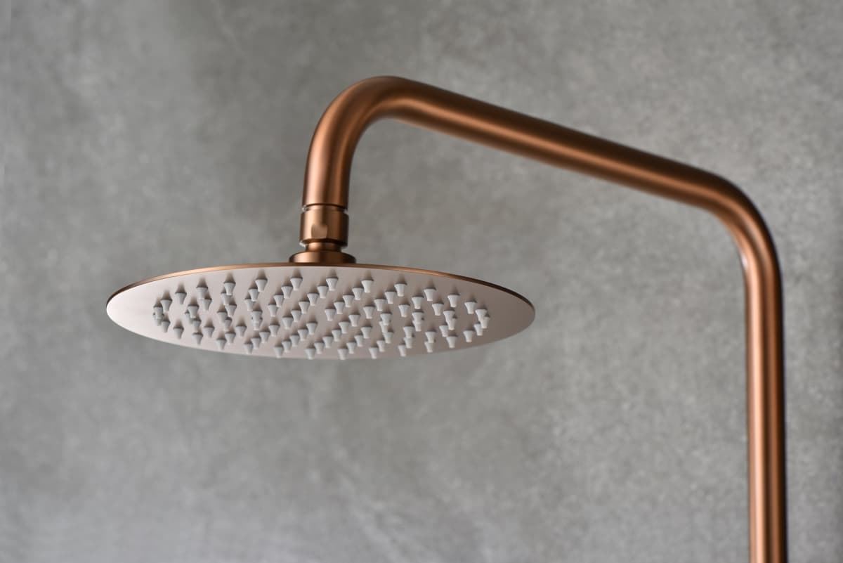 Barra de ducha termostatica serie MONZA acabado oro rosa cepillado - Imagen 4