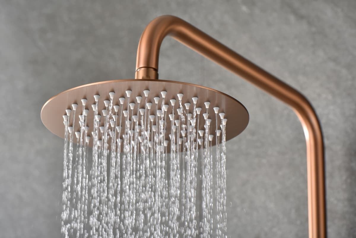 Barra de ducha termostatica serie MONZA acabado oro rosa cepillado - Imagen 5