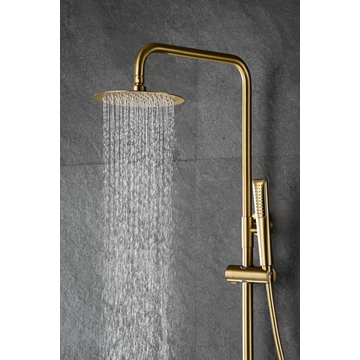 Barra de ducha termostatica serie NAPOLES acabado oro cepillado - Imagen 2