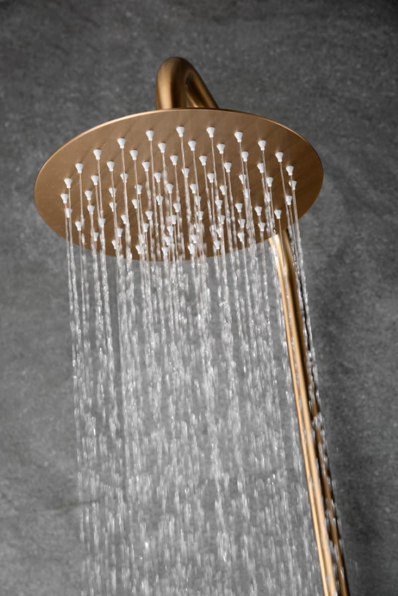 Barra de ducha termostatica serie NAPOLES acabado oro rosa cepillado - Imagen 3