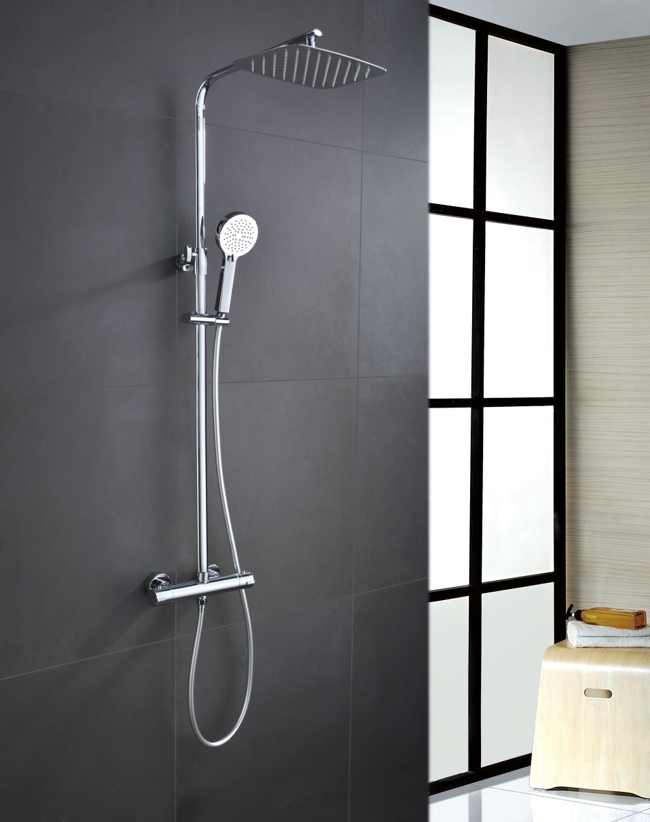 Barra de ducha termostatica serie PRAGA acabado cromo - Imagen 2