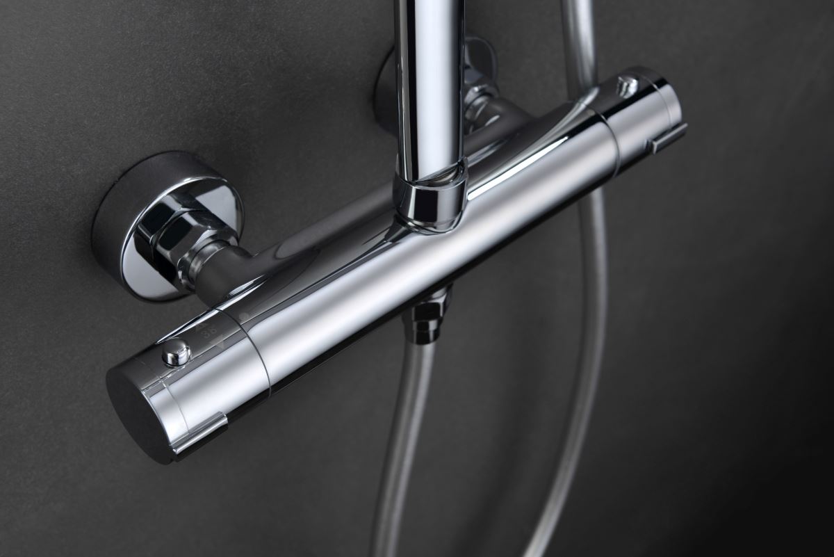 Barra de ducha termostatica serie PRAGA acabado cromo - Imagen 4