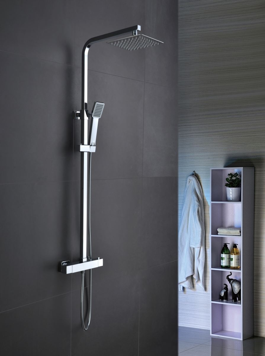 Barra de ducha termostatica serie VIGO acabado cromo - Imagen 1