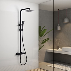 Barra de ducha termostatica serie VIGO acabado negro mate - Imagen 1