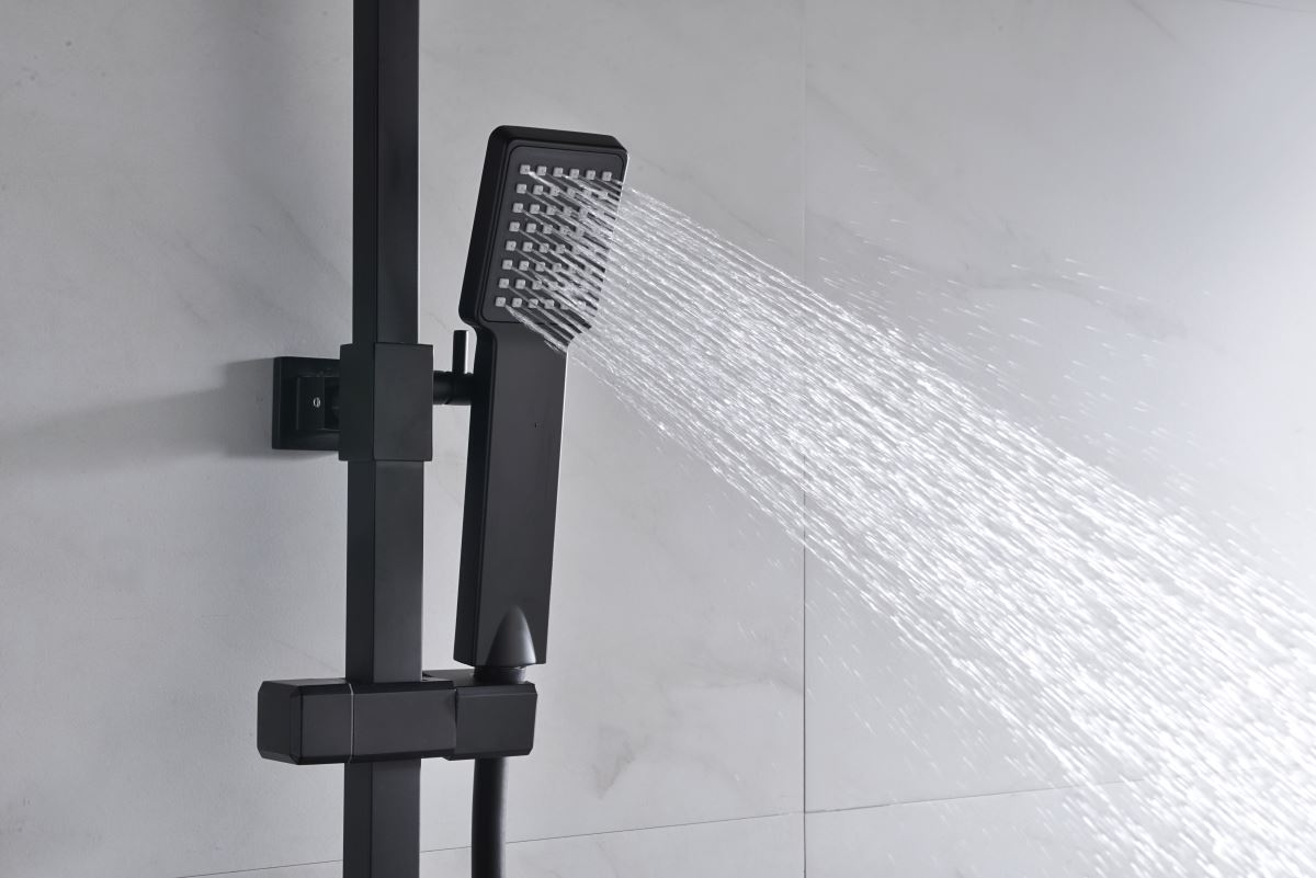 Barra de ducha termostatica serie VIGO acabado negro mate - Imagen 3