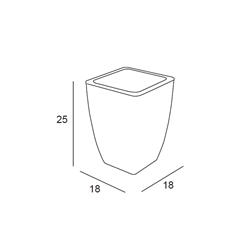 Cubo 5 L acabado blanco brillo - Imagen 2
