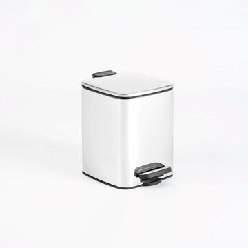 Cubo de pedal 5 L soft close acabado blanco mate - Imagen 1