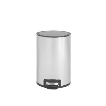 Cubo de pedal 5 L soft close acabado cromo - Imagen 1