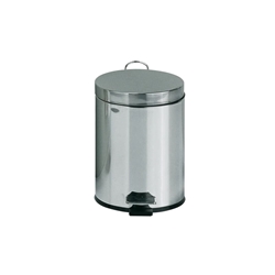 Cubo de pedal 5 L soft close acabado cromo - Imagen 1