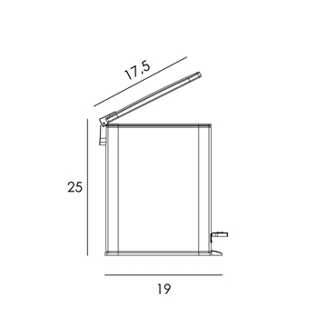 Cubo de pedal 5 L soft close acabado negro mate - Imagen 2