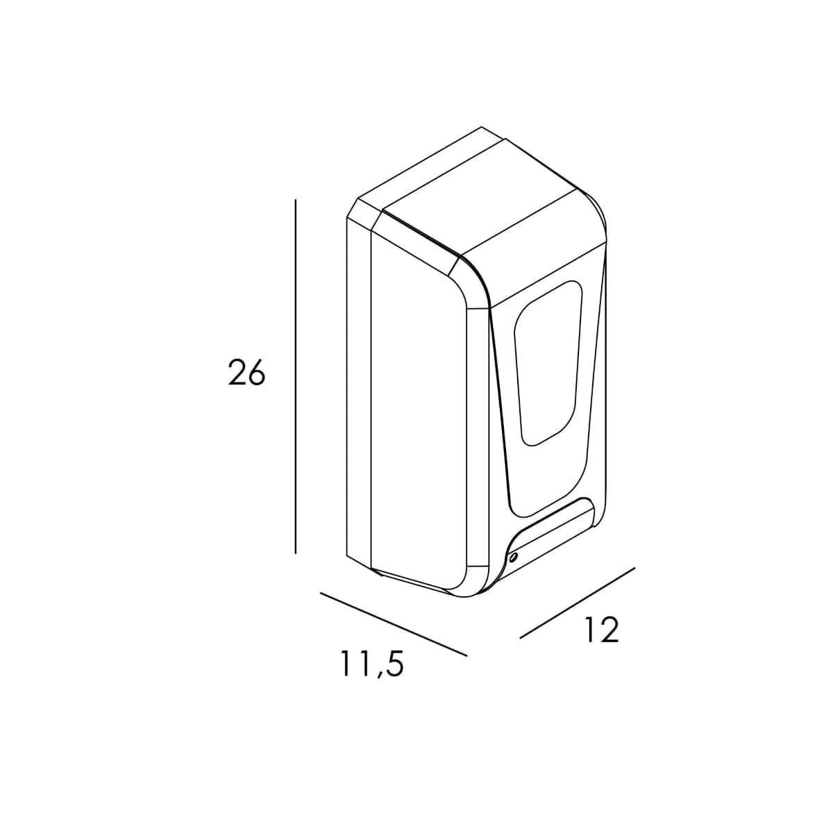 Dispensador automático a pared 1000 ml. acabado blanco - Imagen 2