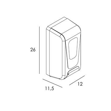 Dispensador automático a pared 1000 ml. acabado blanco - Imagen 2