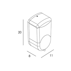 Dispensador automático a pared 600 ml. acabado blanco - Imagen 2