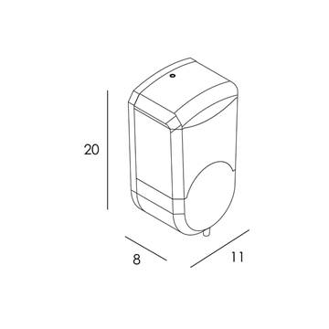 Dispensador automático a pared 600 ml. acabado blanco - Imagen 2