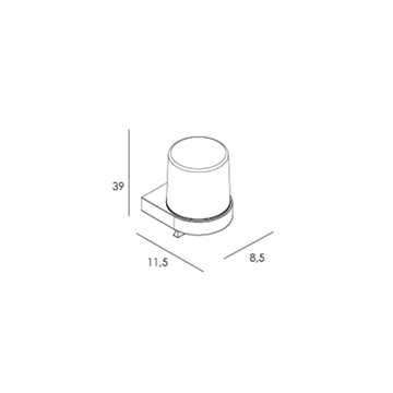 Dispensador de pared 150 ml acabado cromo - Imagen 2